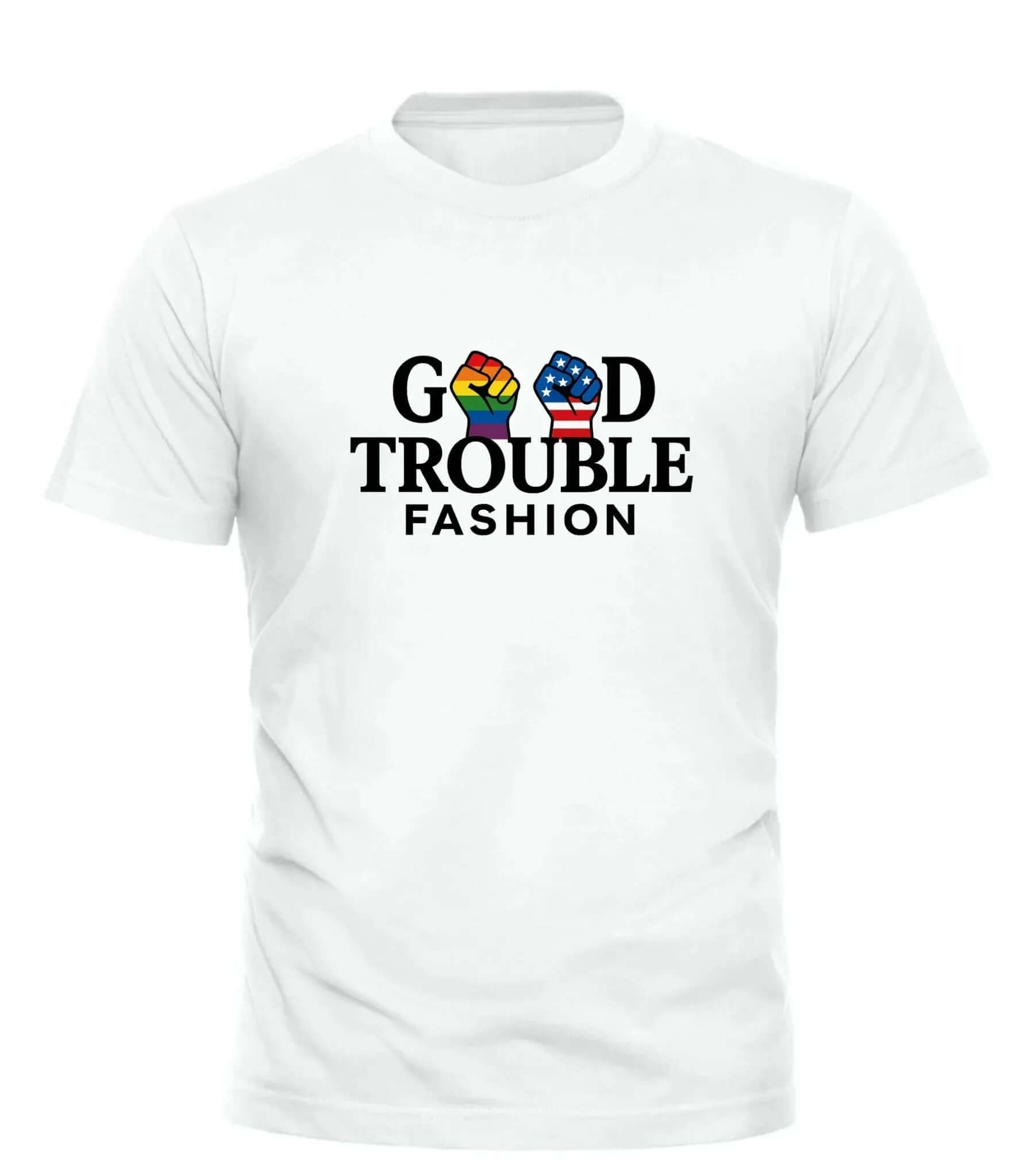 Good Fight Signature Tee – unisex graphic cotton T-shirt from Good Trouble Fashion – soft jersey tee product photo