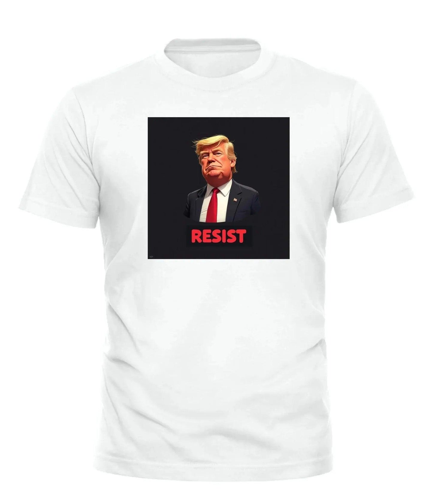 Resist Trump Graphic Tee – unisex graphic cotton T-shirt from Good Trouble Fashion – soft jersey tee product photo