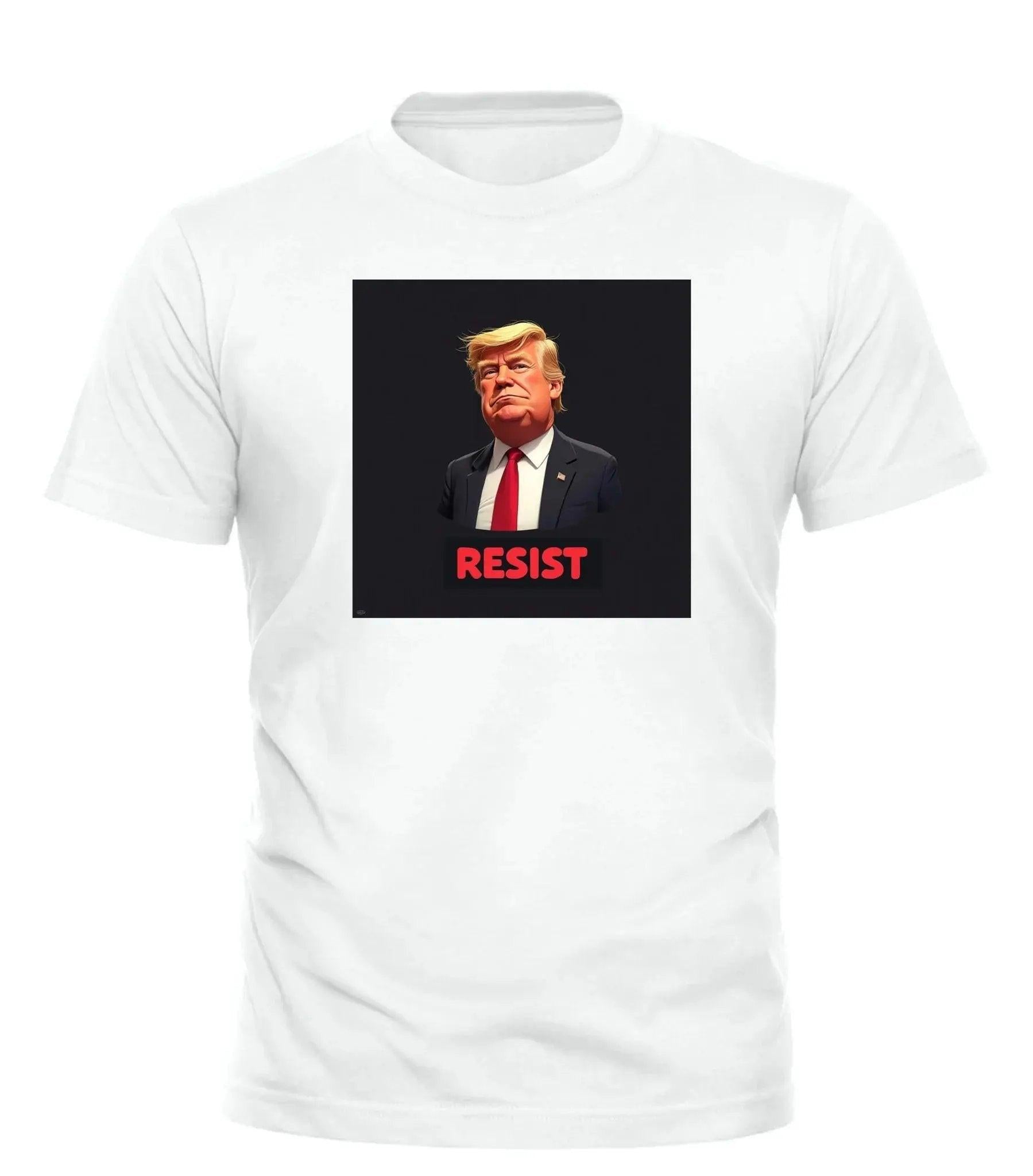 Resist Trump Graphic Tee – unisex graphic cotton T-shirt from Good Trouble Fashion – soft jersey tee product photo
