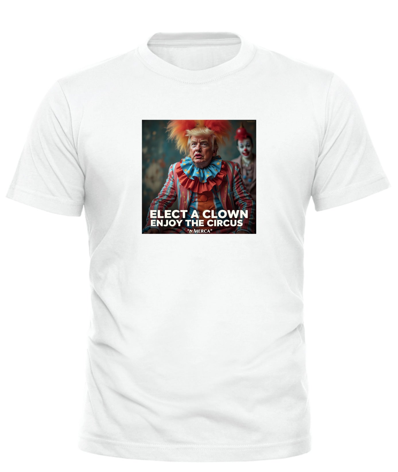 Trump Clown T-Shirt – unisex graphic cotton T-shirt from Good Trouble Fashion – soft jersey tee product photo