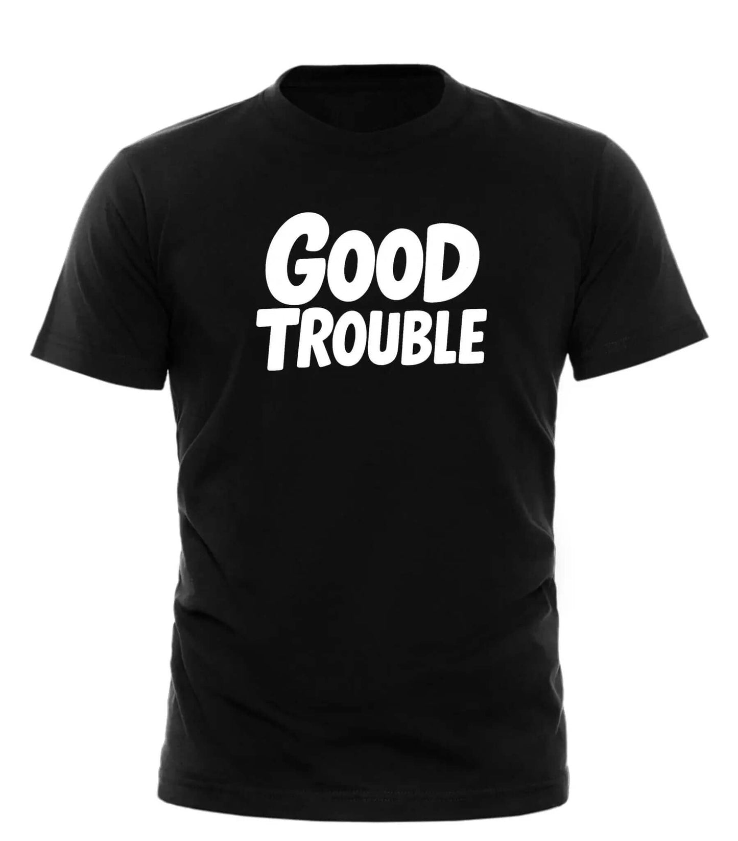 Good Trouble T Shirt - Bold Graphic Tee – unisex graphic cotton T-shirt from Good Trouble Fashion – soft jersey tee product photo