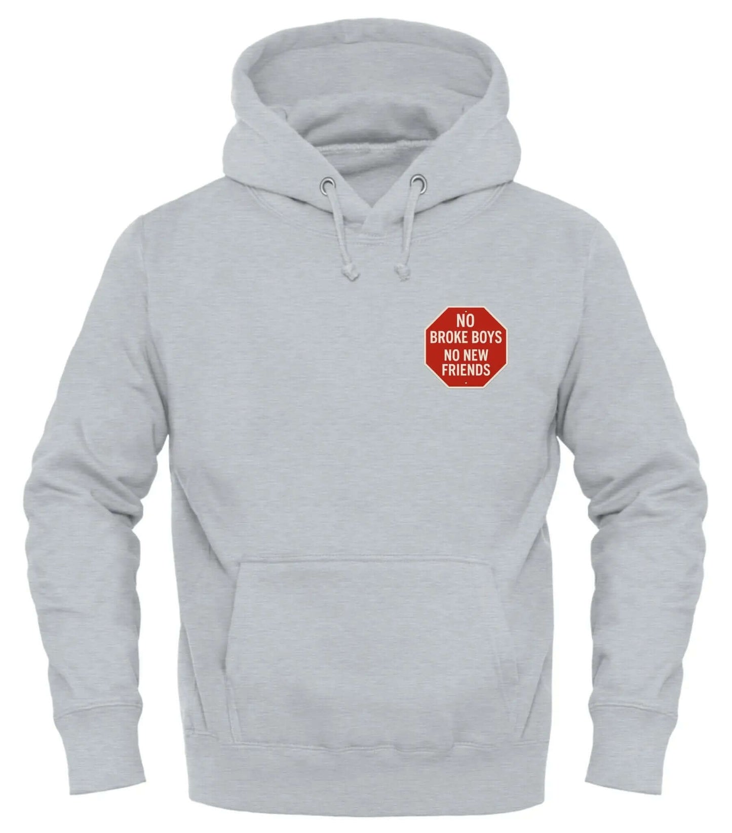 No Broke Boys Hoodie – cozy unisex graphic hoodie from Good Trouble Fashion – soft fleece sweatshirt style product photo