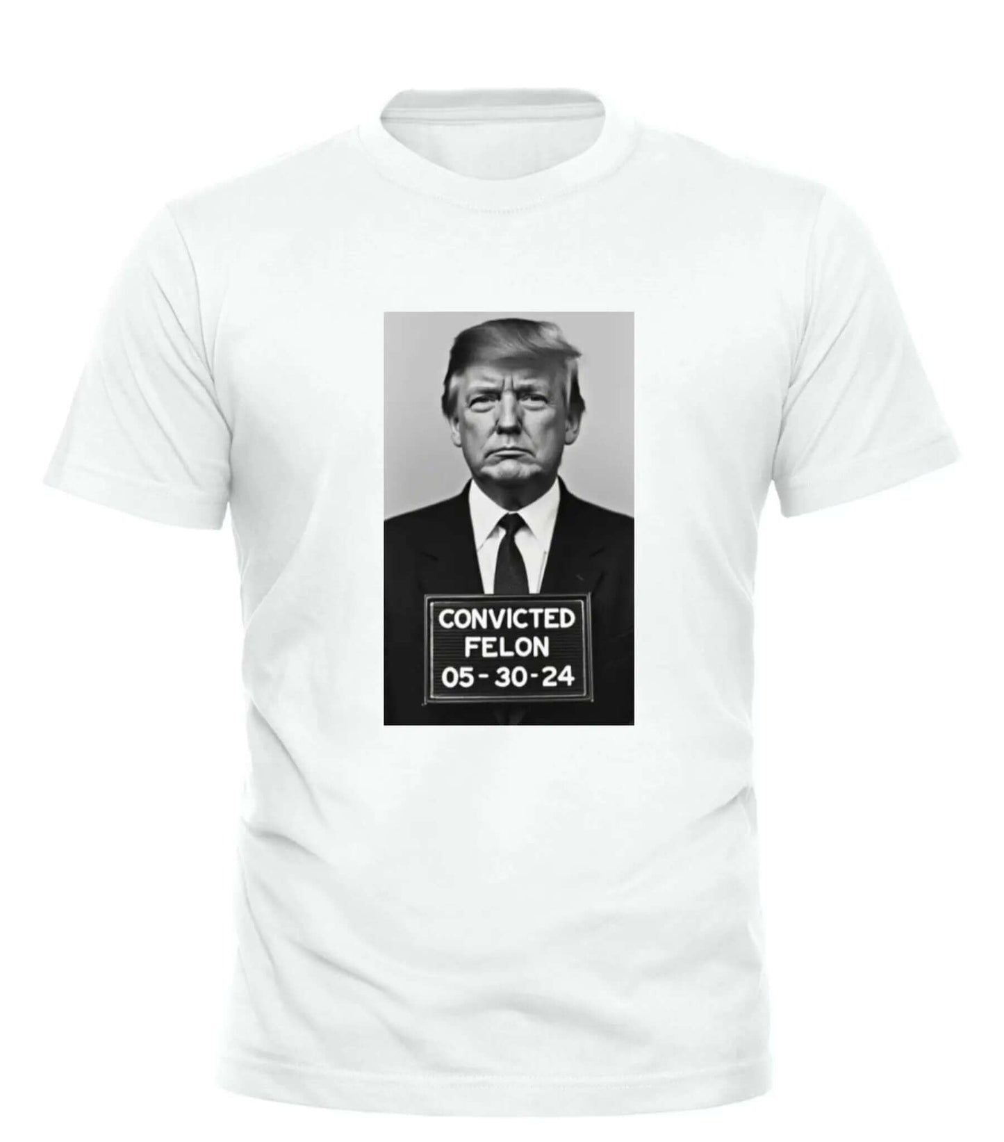 T-Shirt - President Convicted Stylish Statement Tee – unisex graphic cotton T-shirt from Good Trouble Fashion – soft jersey tee product photo