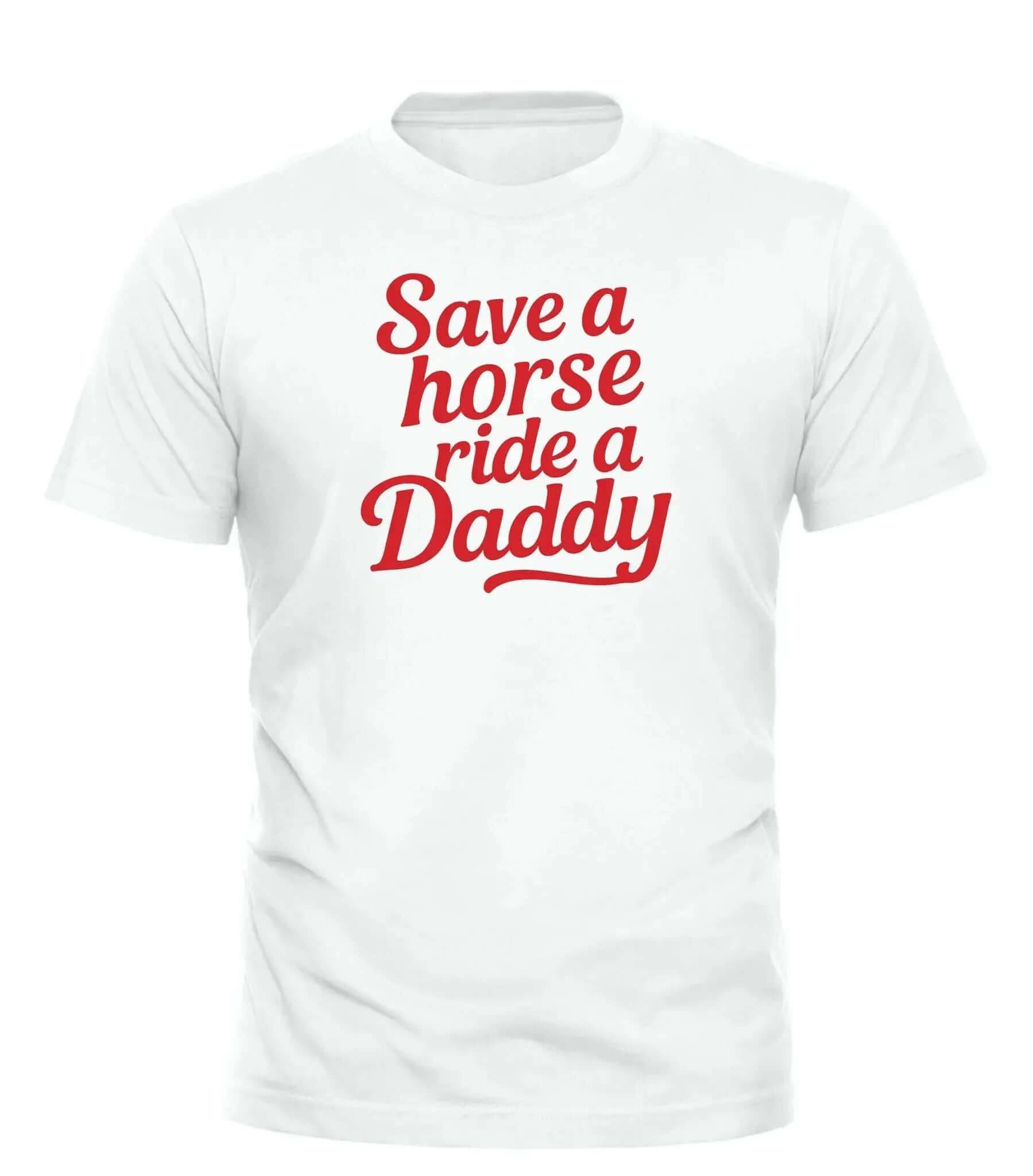 Save a horse ride a daddy t-shirt – unisex graphic cotton T-shirt from Good Trouble Fashion – soft jersey tee product photo