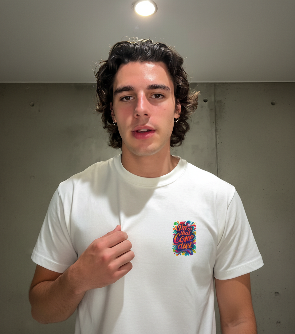 That Coke Diet T-shirt – unisex graphic cotton T-shirt from Good Trouble Fashion – soft jersey tee product photo