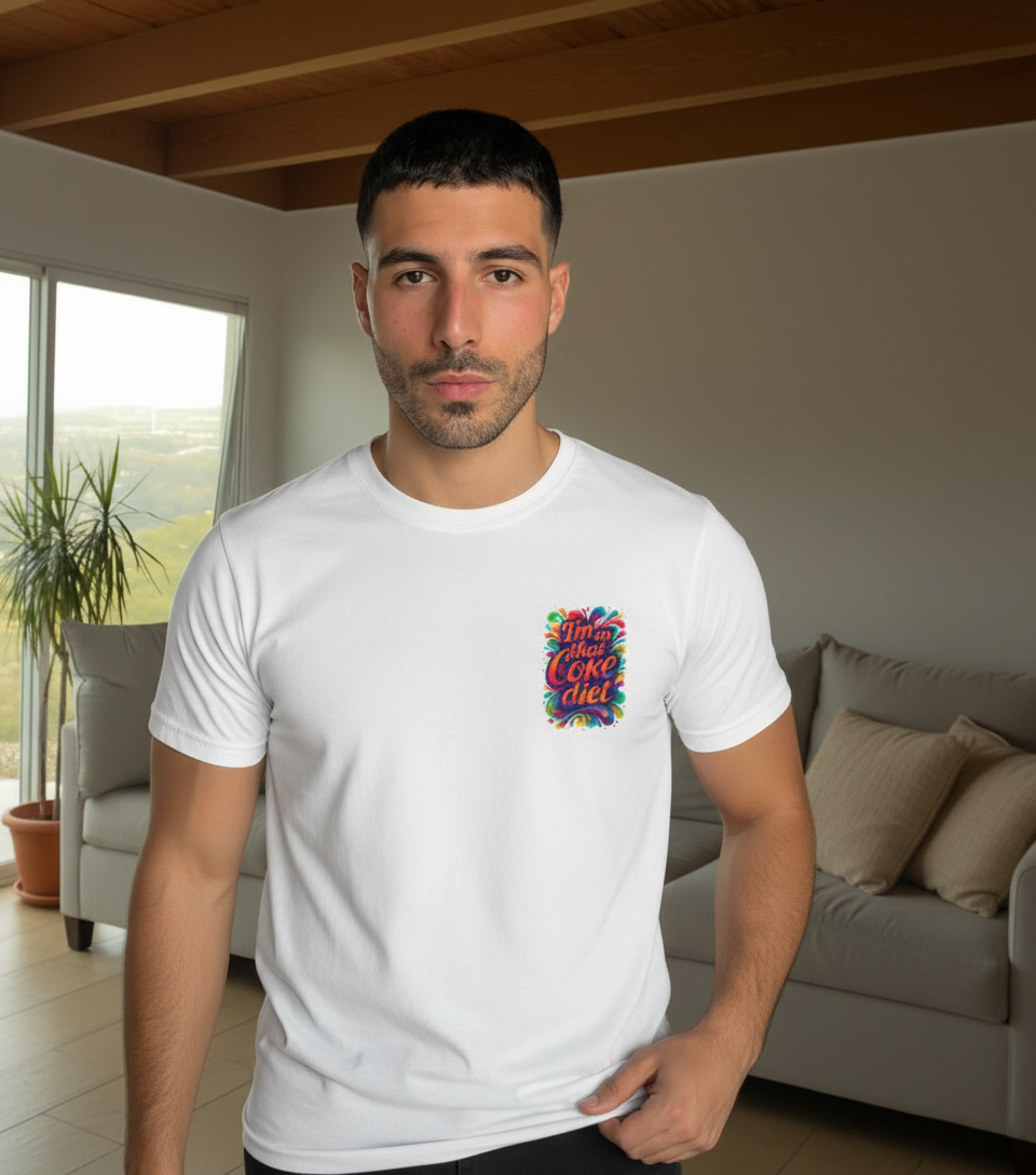 That Coke Diet T-shirt – unisex graphic cotton T-shirt from Good Trouble Fashion – soft jersey tee product photo