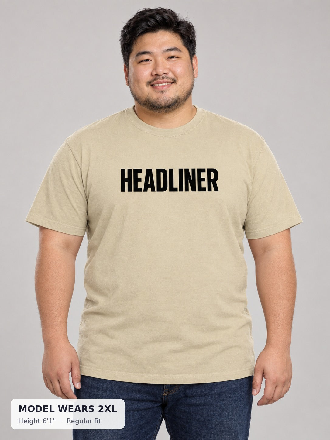 Headliner Rave Tee on a plus-size model wearing size 2XL, 6'1" - Good Trouble Fashion