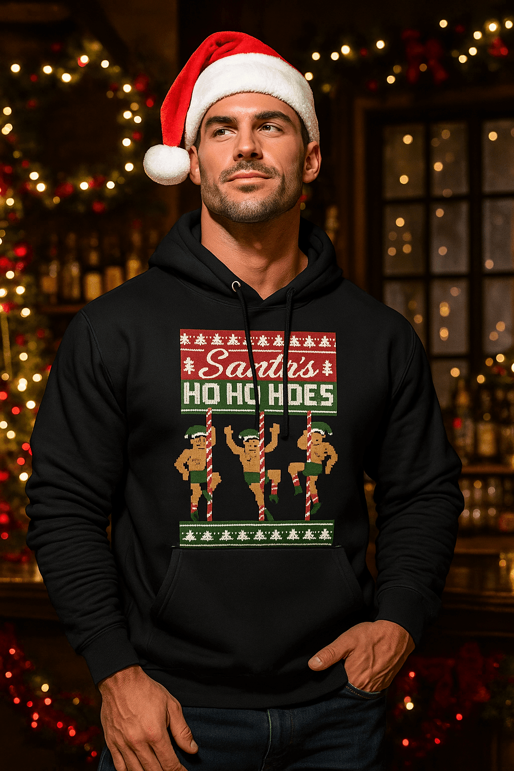 Ho Ho Hoes LGBTQ Holiday Sweatshirt for Festive Fun - Good Trouble Fashion