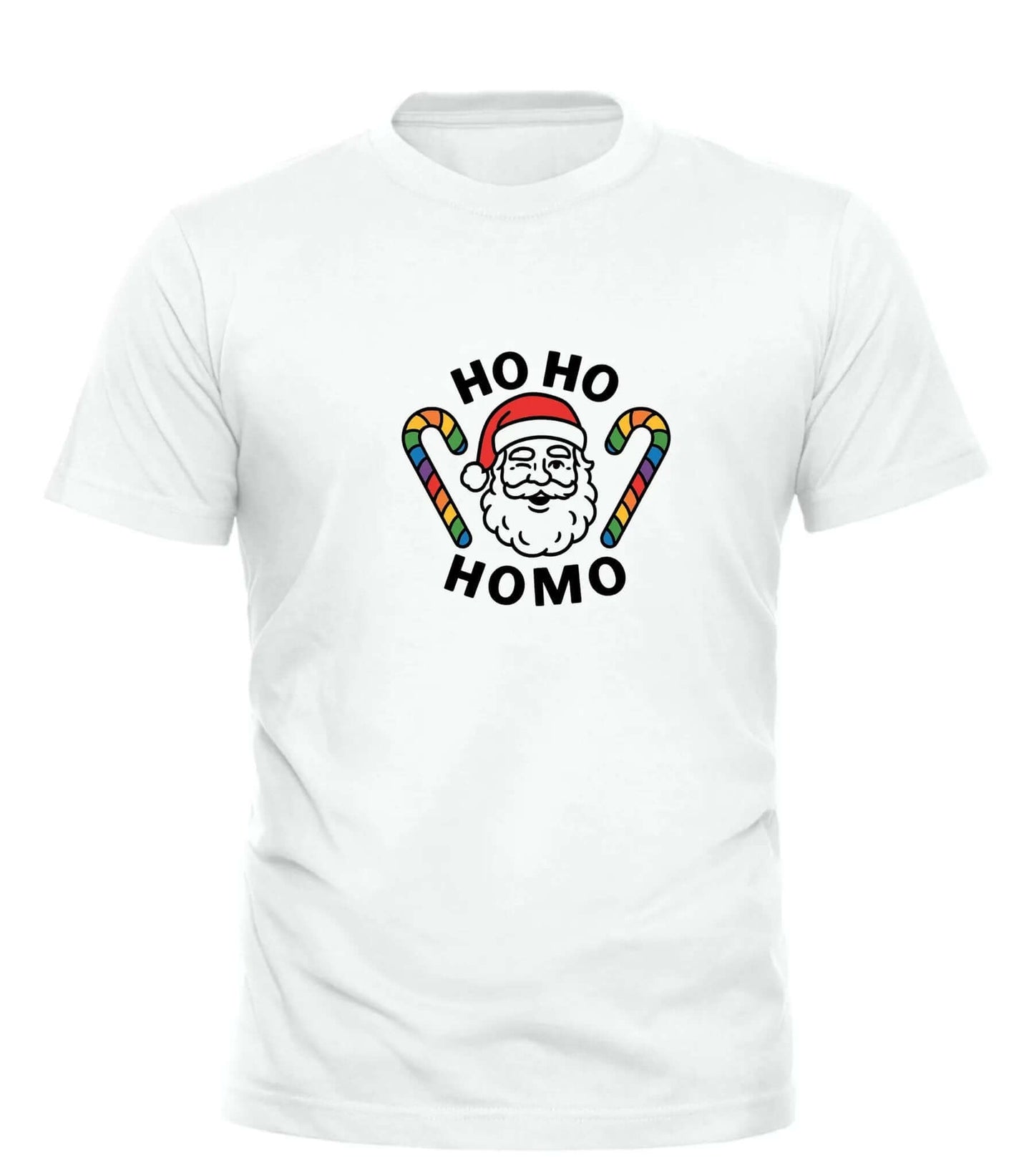 Ho Ho Homo Tee by Good Trouble Fashion - Celebrate Pride and Make a Statement - Good Trouble Fashion