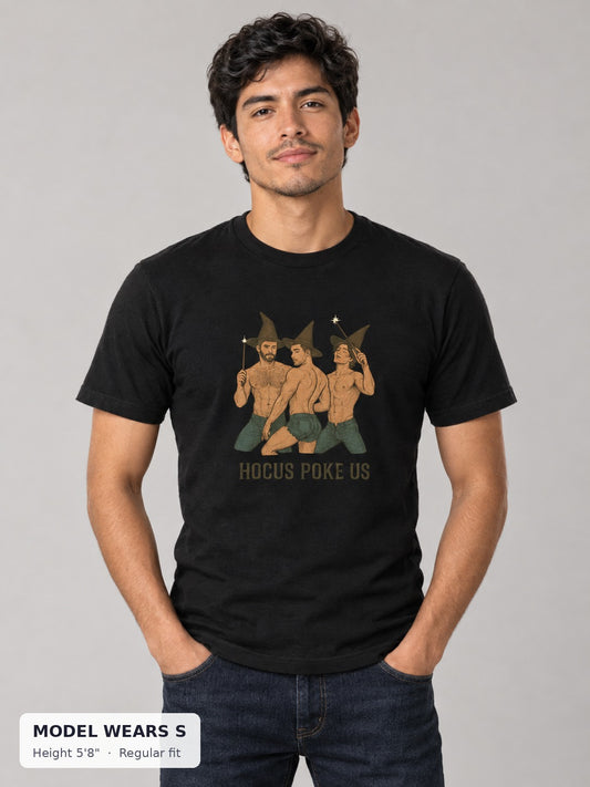 Hocus Poke Us Tee on model wearing size S - Good Trouble Fashion