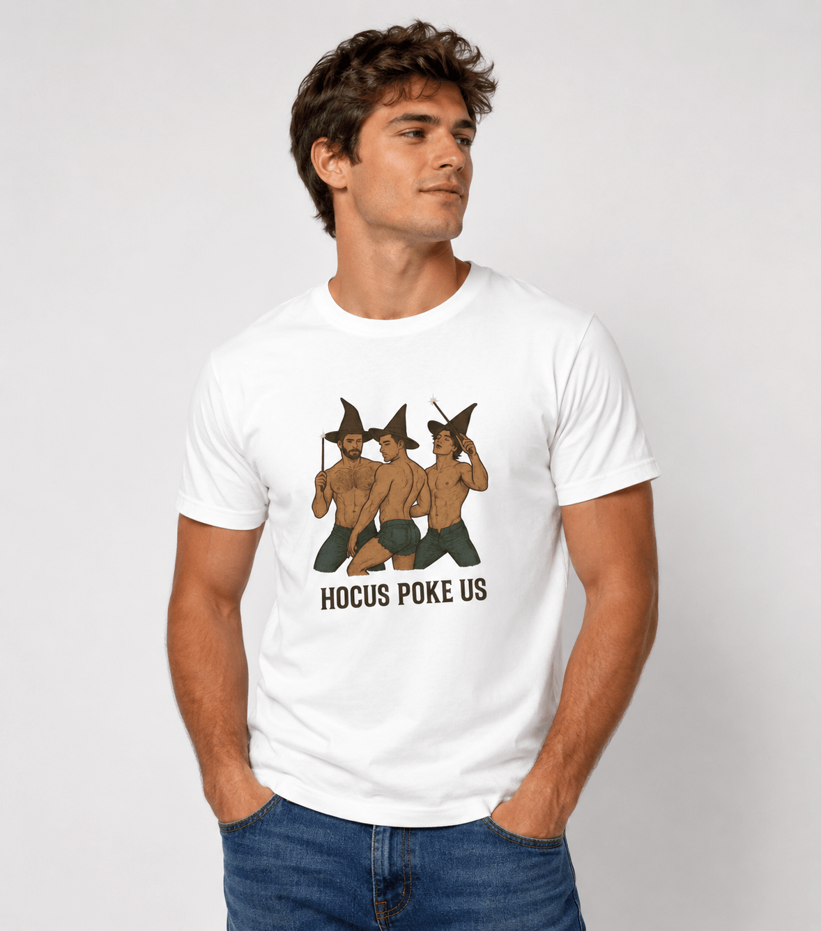Hocus Poke Us Tee - Trendy Gay Theme Graphic Apparel - Good Trouble Fashion