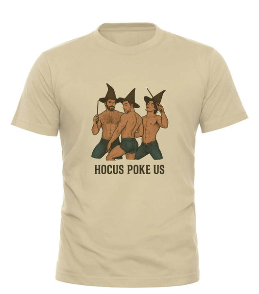 Hocus Poke Us Tee - Trendy Gay Theme Graphic Apparel - Good Trouble Fashion