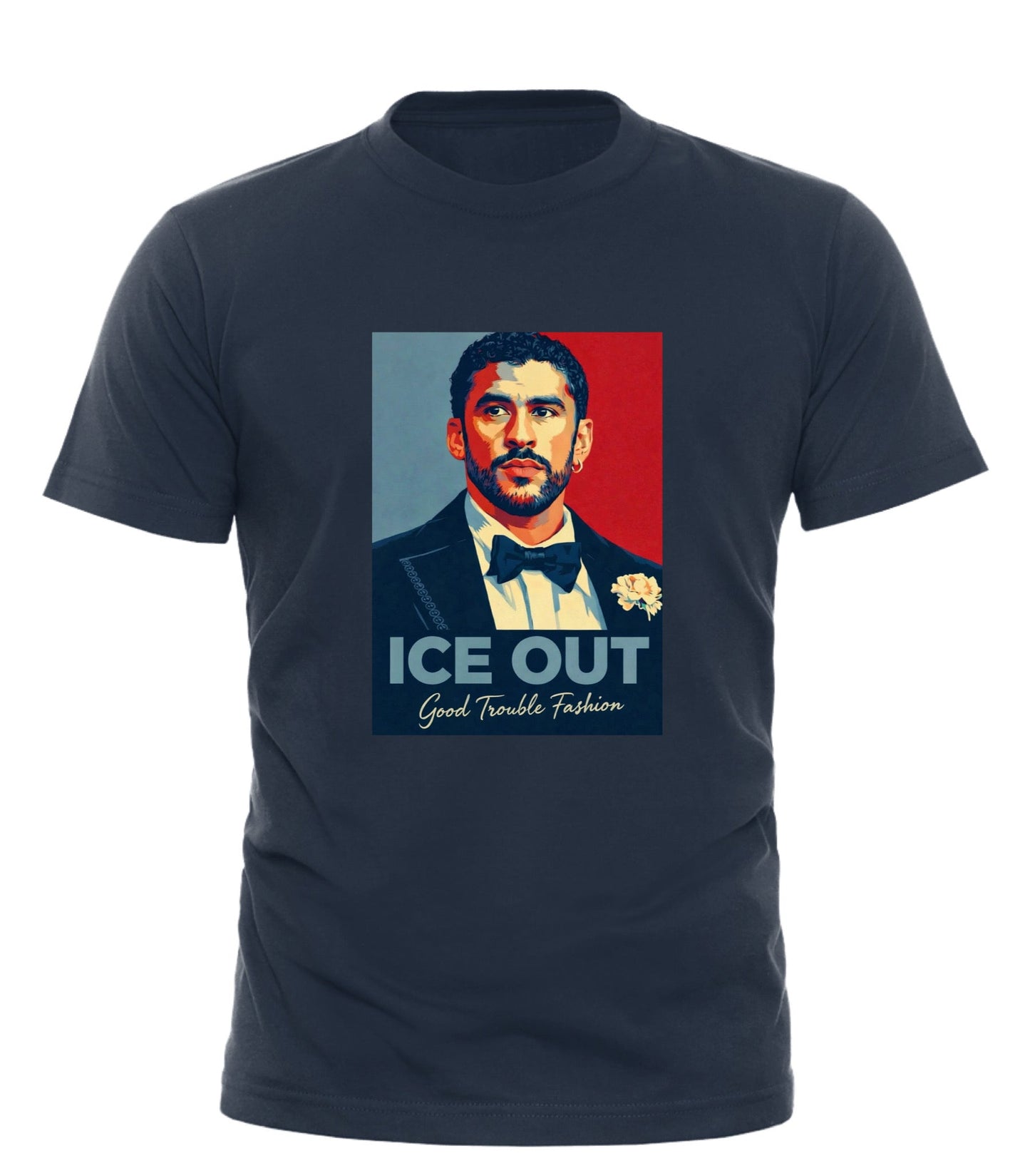 ICE OUT Luxe Tuxedo Graphic Tee – Bad Bunny Graphic Tee by Good Trouble Fashion - Good Trouble Fashion