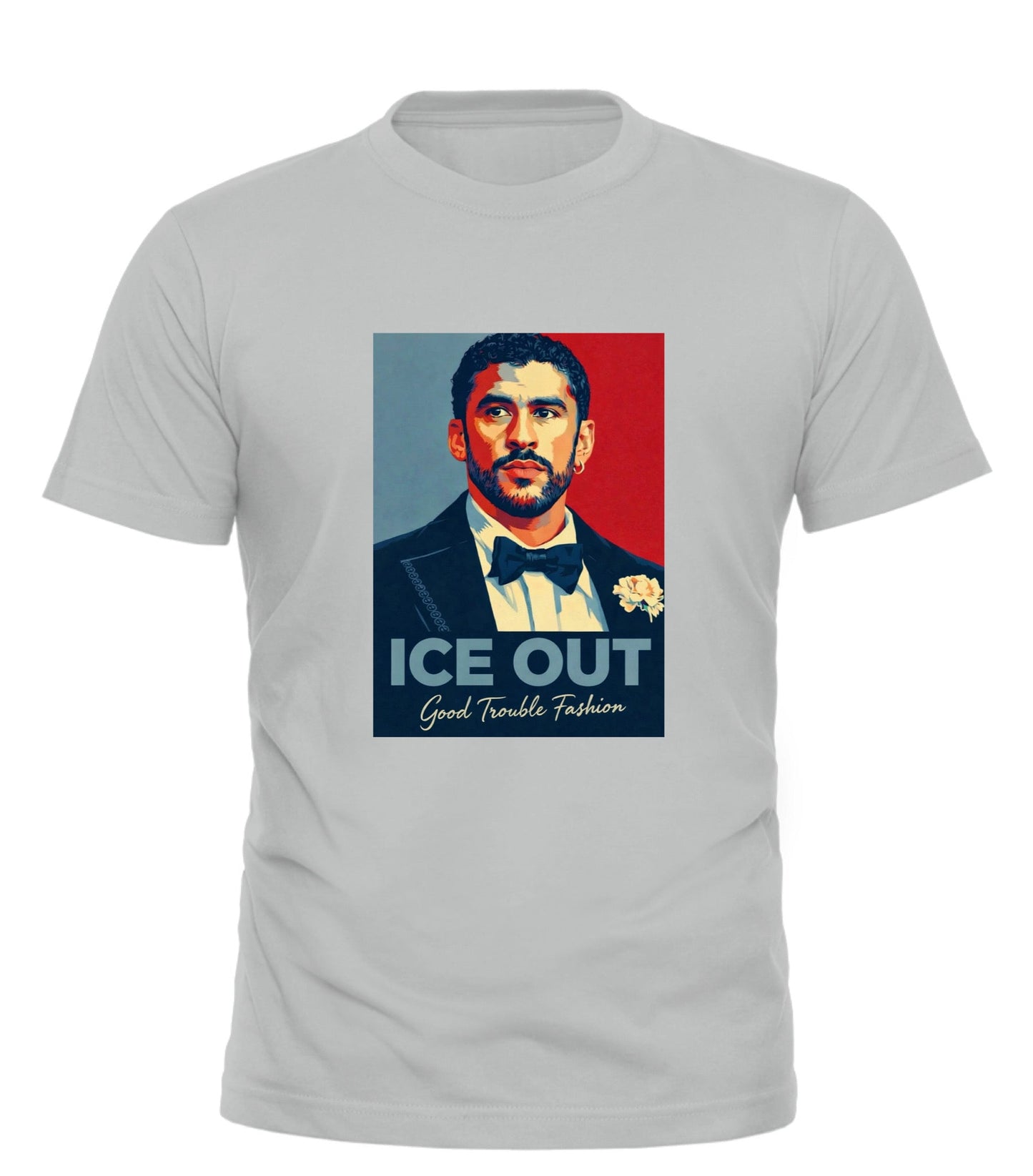 ICE OUT Luxe Tuxedo Graphic Tee – Bad Bunny Graphic Tee by Good Trouble Fashion - Good Trouble Fashion