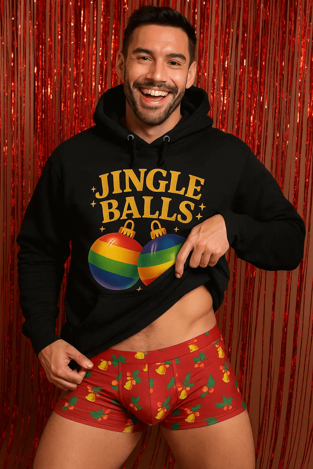 Jingle Balls Holiday Hoodie | Good Trouble Fashion - Good Trouble Fashion