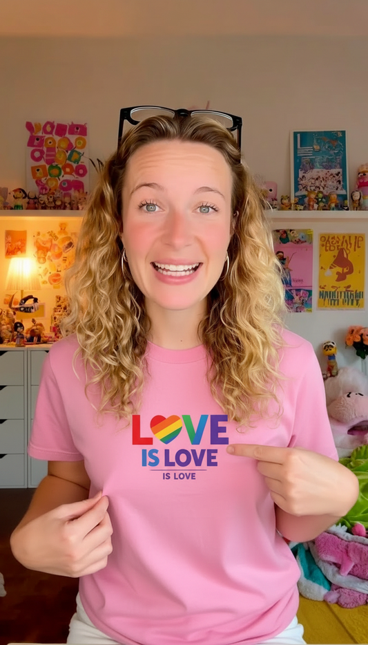 Love Is Love T-Shirt – Unisex Rainbow Pride Tee for LGBTQ+ Equality - Good Trouble Fashion