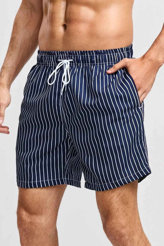 Men's Striped Swim Shorts | Good Trouble Fashion Collection - Good Trouble Fashion
