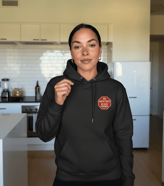 No Broke Boys Hoodie - Stylish & Comfortable Hooded Sweatshirt - Good Trouble Fashion