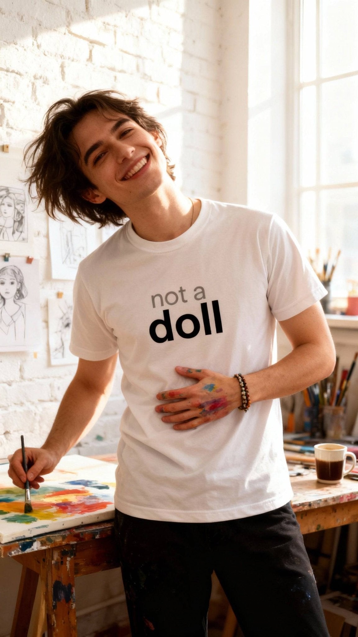 Not a Doll T Shirt - Good Trouble Fashion T Shirt for Trendsetters and Rebels - Good Trouble Fashion