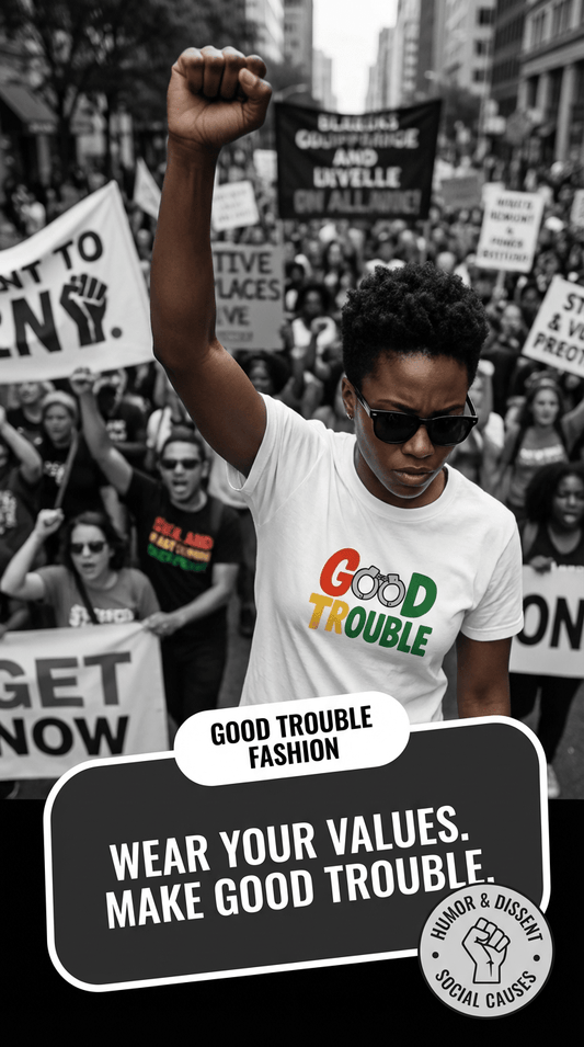 Protest T Shirt for Activists - Stand Up with Good Trouble Fashion - Good Trouble Fashion