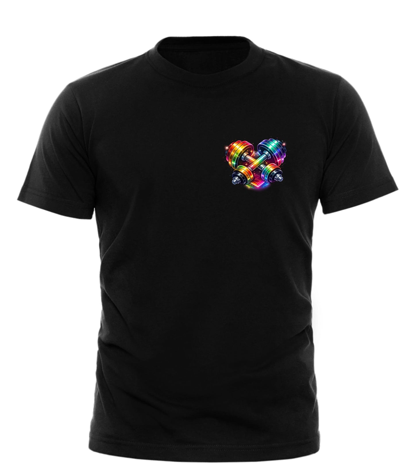 Rainbow Dumbbell T-shirt - Celebrate Pride with Good Trouble Fashion - Good Trouble Fashion