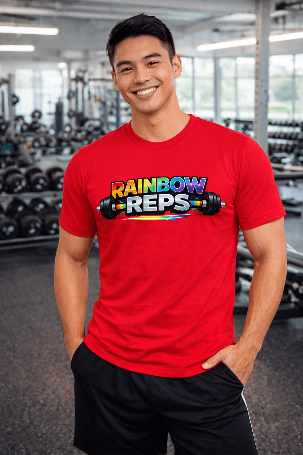 Rainbow Pride Gym Tee | Celebrate LGBTQ+ Pride with Good Trouble Fashion - Good Trouble Fashion