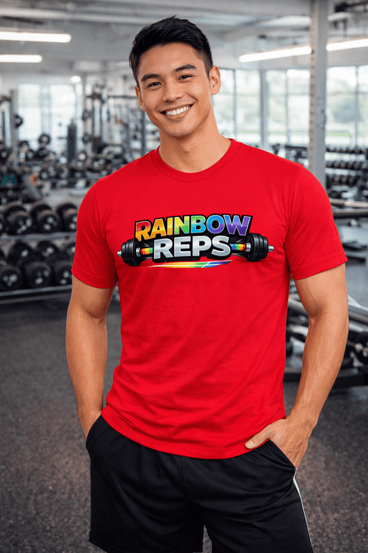 Rainbow Pride Gym Tee | Celebrate LGBTQ+ Pride with Good Trouble Fashion - Good Trouble Fashion