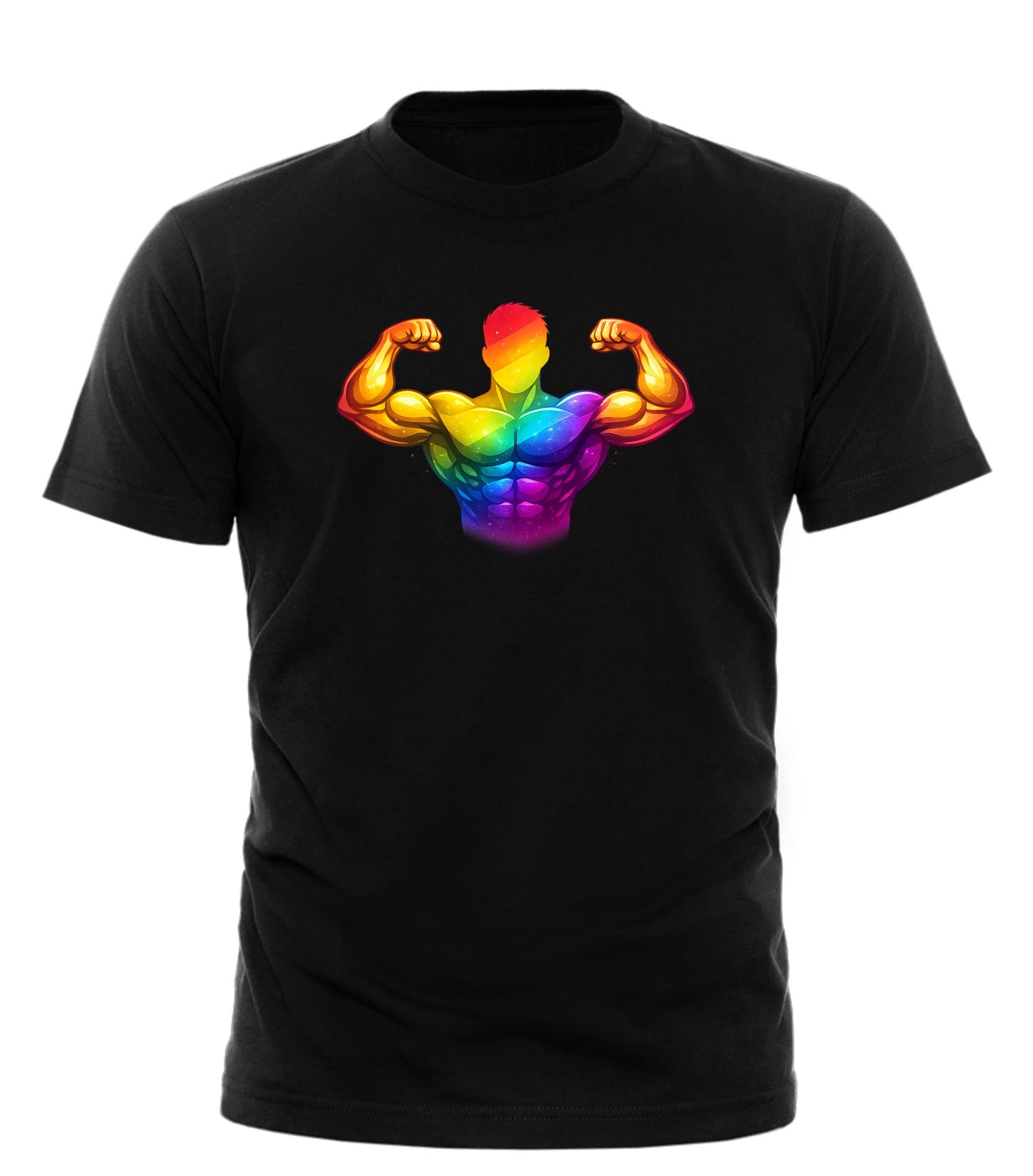 Rainbow Pride Muscle T-shirt - Good Trouble Fashion for Allies and LGBTQ+ Advocates - Good Trouble Fashion