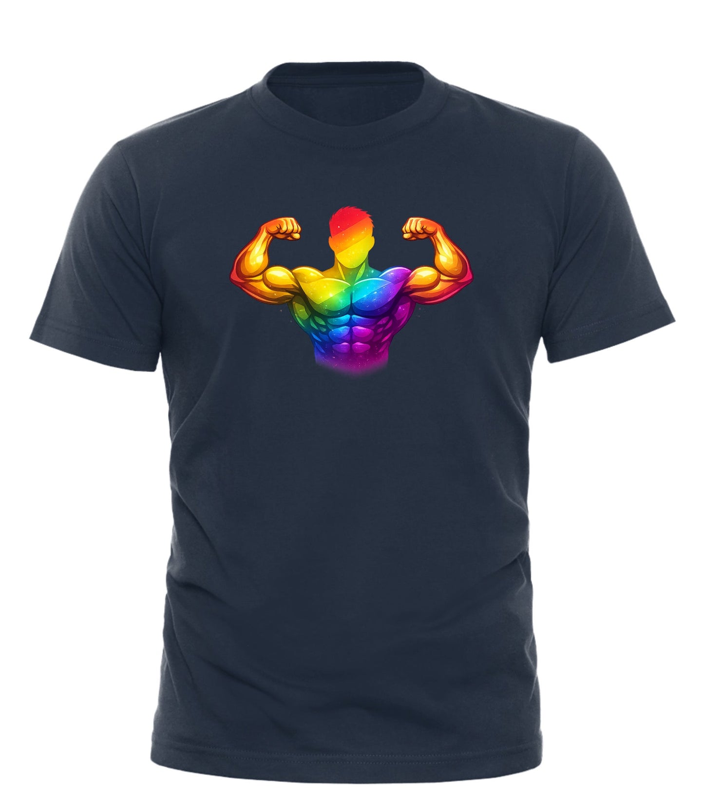 Rainbow Pride Muscle T-shirt - Good Trouble Fashion for Allies and LGBTQ+ Advocates - Good Trouble Fashion
