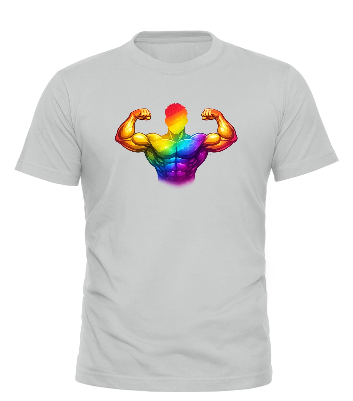 Rainbow Pride Muscle T-shirt - Good Trouble Fashion for Allies and LGBTQ+ Advocates - Good Trouble Fashion