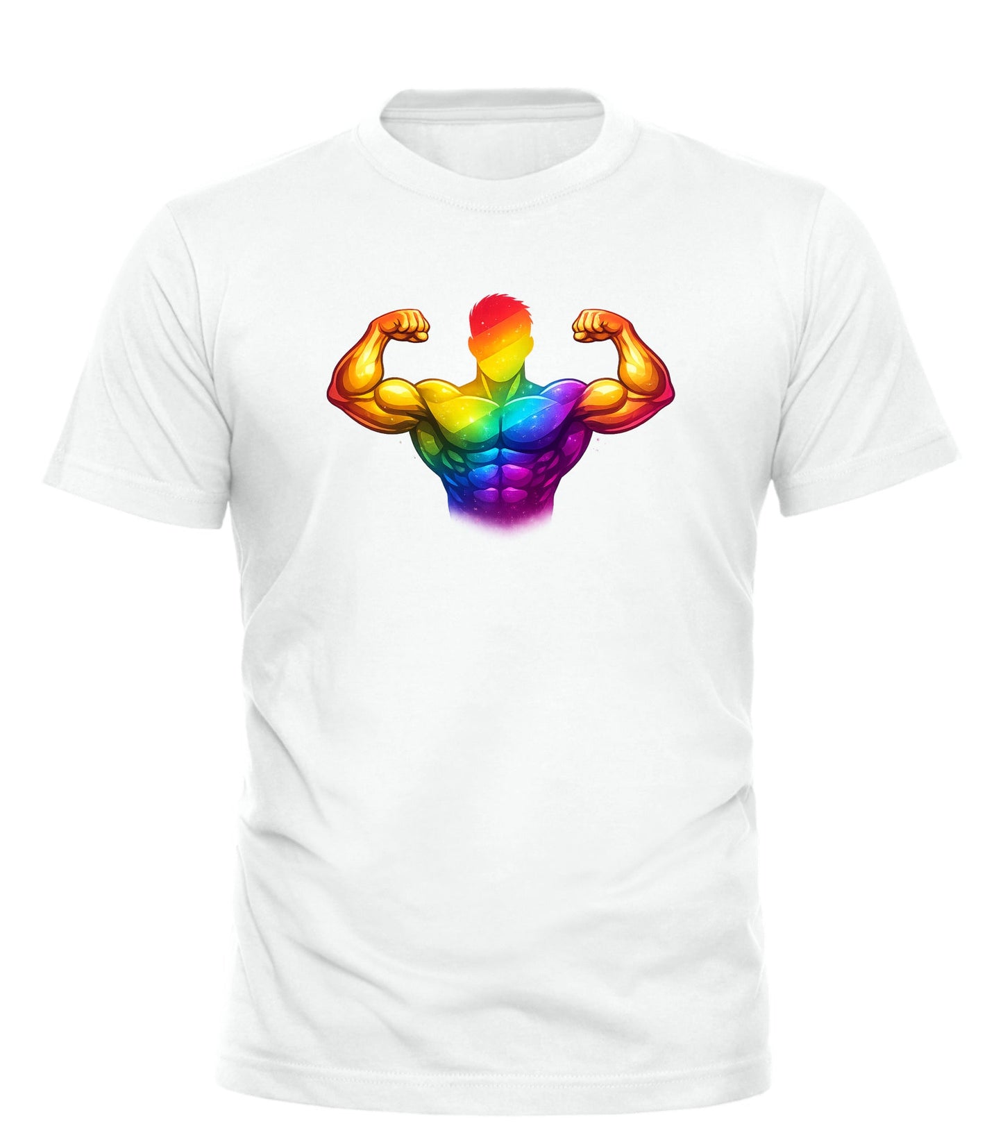 Rainbow Pride Muscle T-shirt - Good Trouble Fashion for Allies and LGBTQ+ Advocates - Good Trouble Fashion