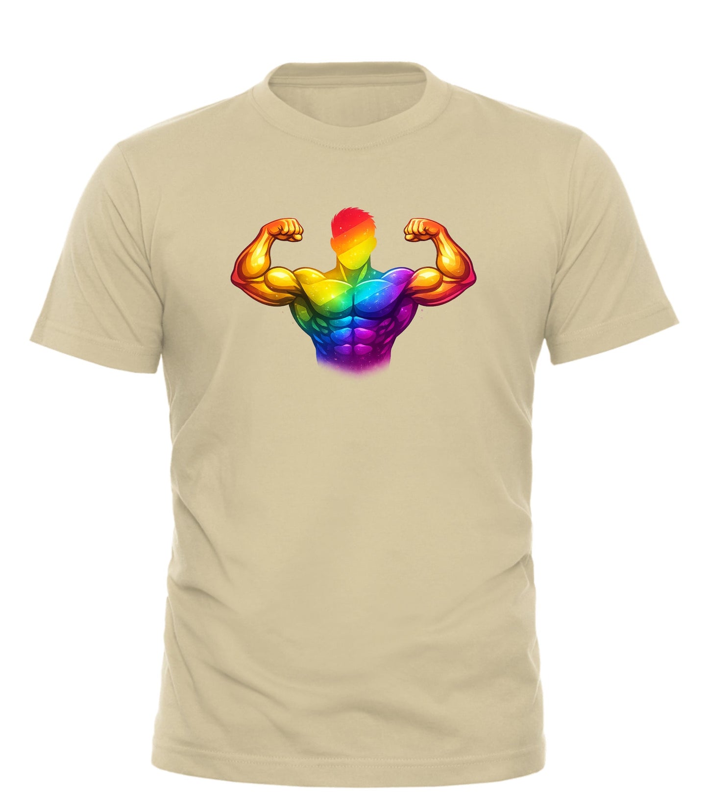 Rainbow Pride Muscle T-shirt - Good Trouble Fashion for Allies and LGBTQ+ Advocates - Good Trouble Fashion