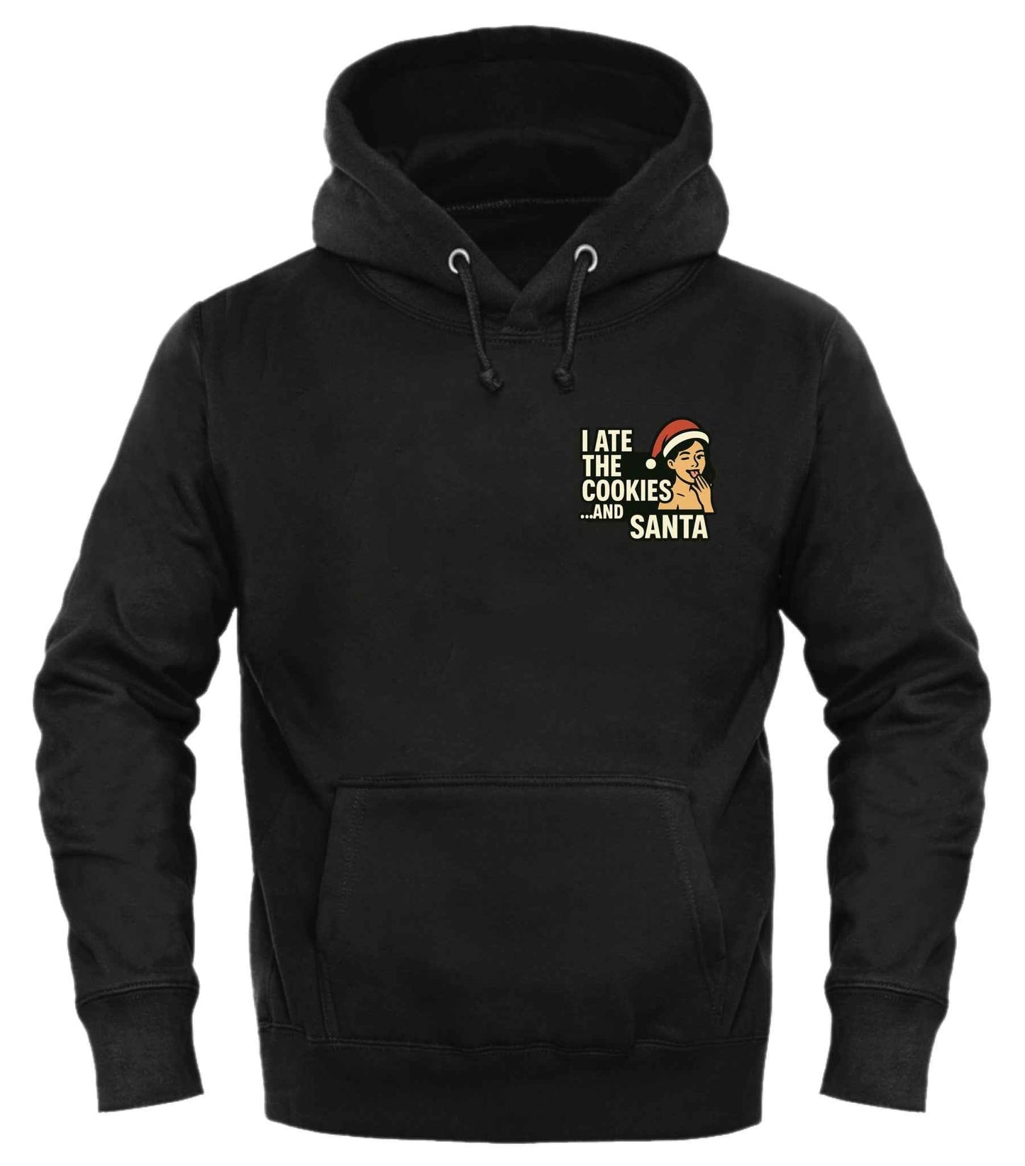 Santa Holiday Hoodie - Celebrate Comfort with Santa and His Cookies Good Trouble Holiday Edit - Good Trouble Fashion