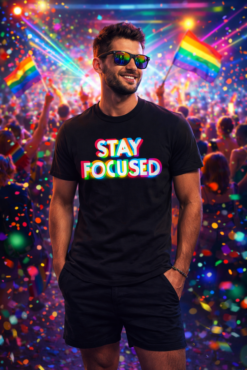 Stay Focused Pride Tee - Stylish Stay Focused T-Shirt for Every Occasion - Good Trouble Fashion