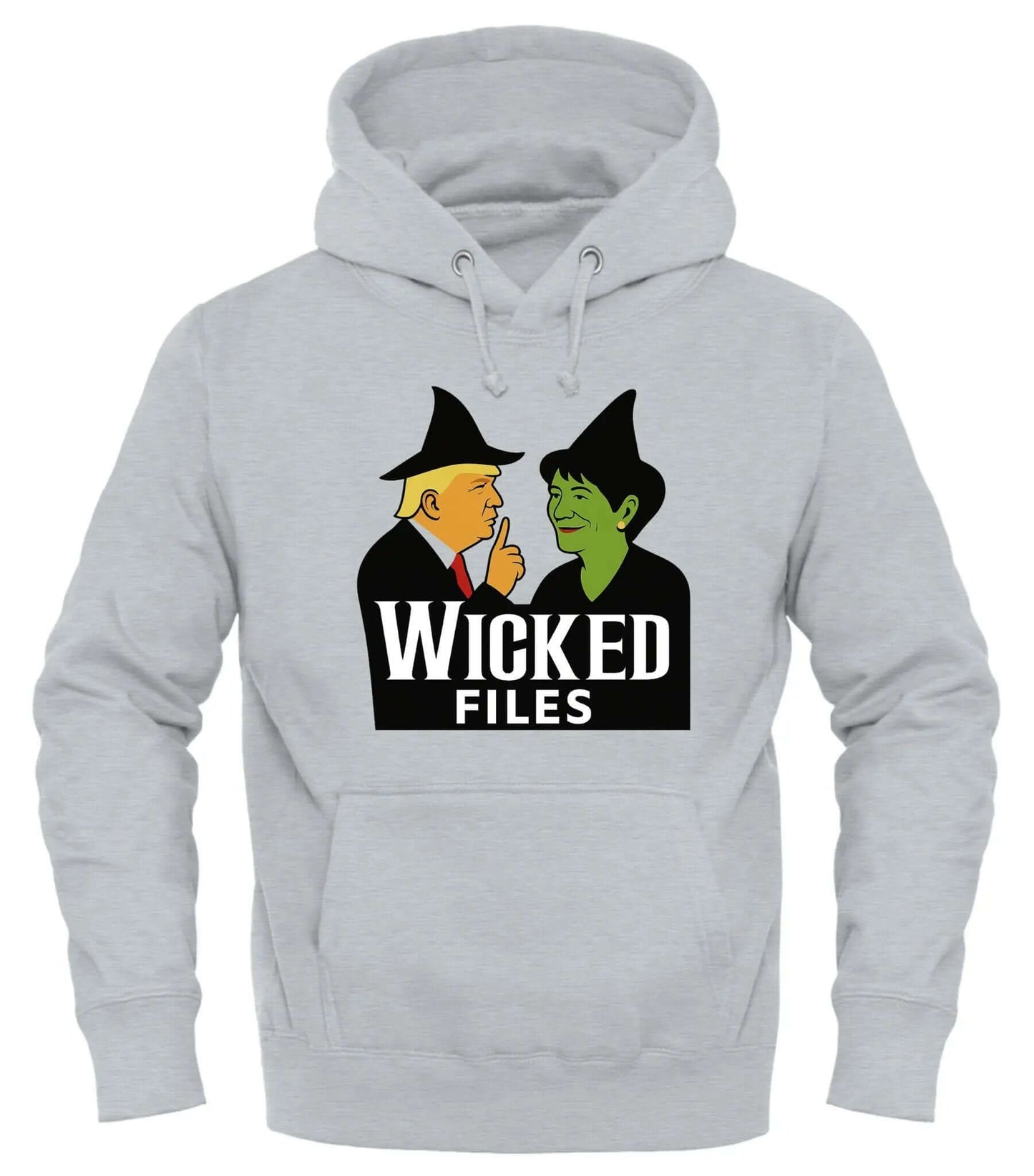 The Wicked Meets Epstein Files Hoodie – cozy unisex graphic hoodie from Good Trouble Fashion – soft fleece sweatshirt style product photo