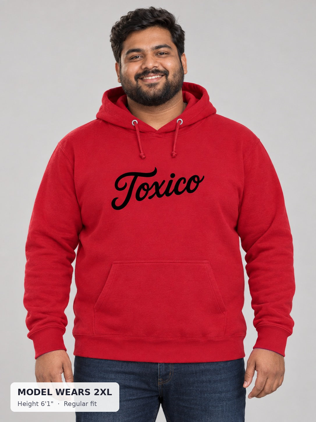Toxico Hoodie on a plus-size model wearing size 2XL, 6'1" - Good Trouble Fashion