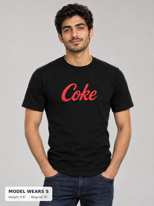 Vintage Coke Tee on a slim model wearing size S, 5'8" - Good Trouble Fashion