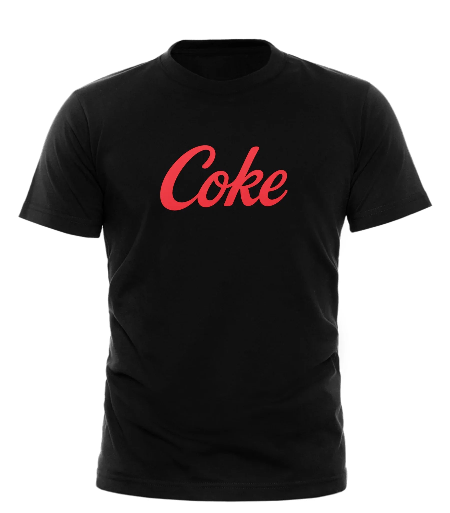 Good Trouble Garments black vintage inspired Coke tee with red Coke logo on front