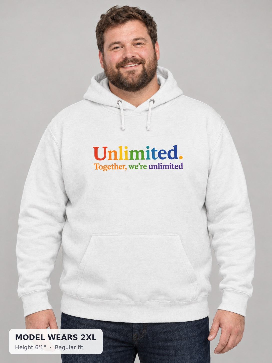 Wicked Unlimited Love Hoodie on a plus-size model wearing size 2XL, 6'1" - Good Trouble Fashion