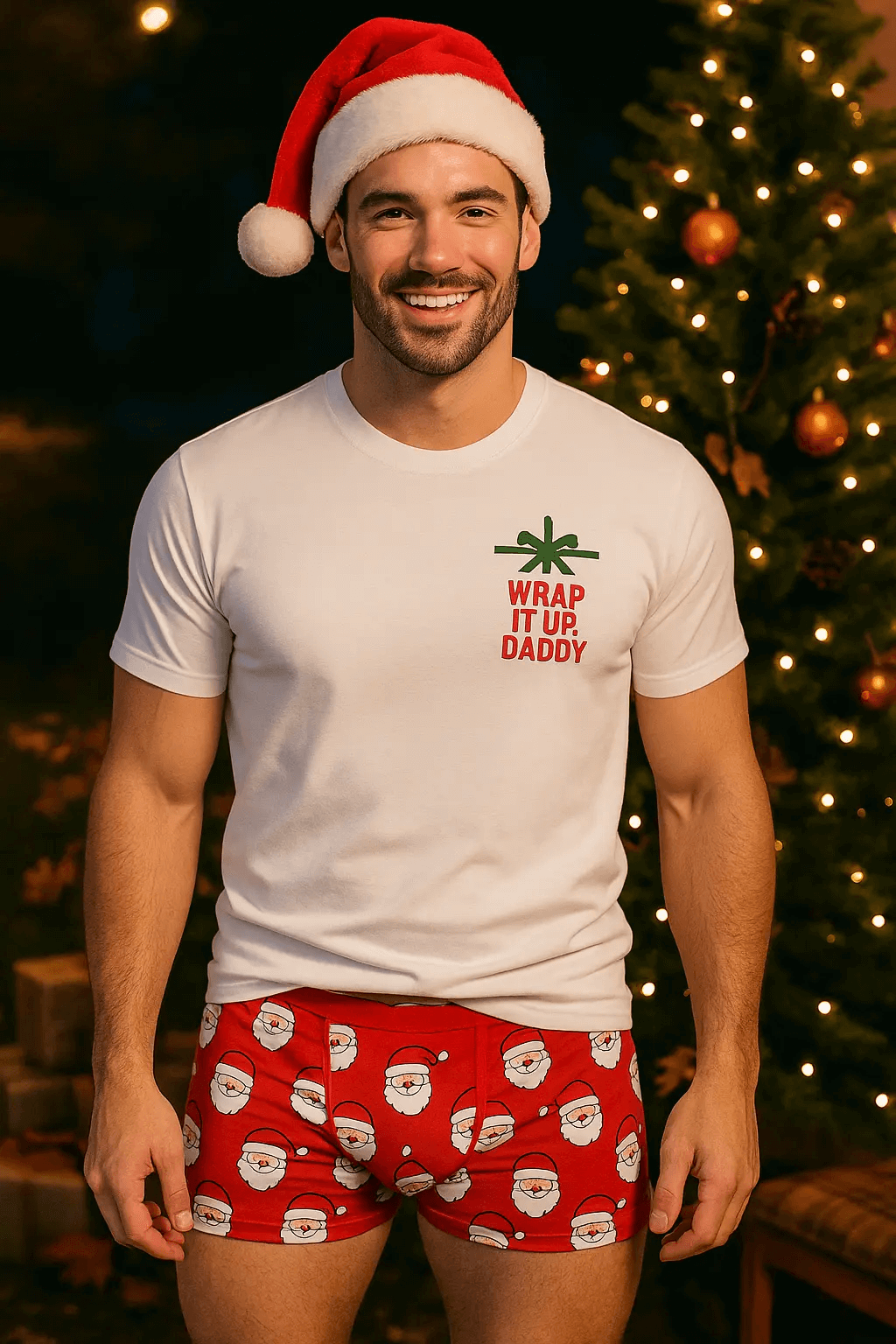 Wrap It Up Daddy Holiday Tee | Good Trouble Fashion Shirt - Good Trouble Fashion